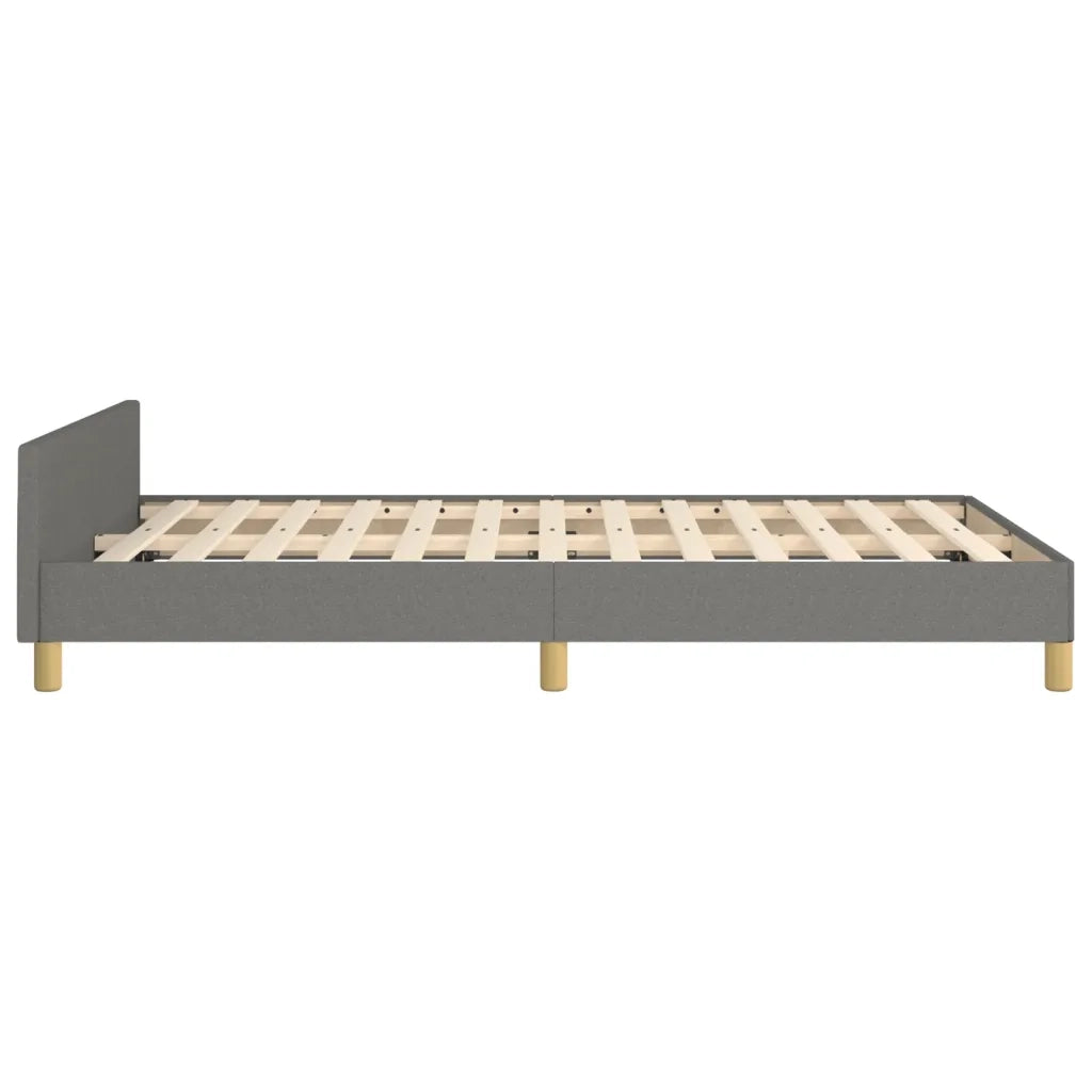 Letto matrimoniale | Letto per adulti | Giroletto senza Materasso Grigio Scuro 120x190 cm in Tessuto