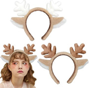 Fascia per capelli 2 pezzi - Cintura di cervo - Copertura per capelli in piuma - Natale - Cosplay - Festa tematica - Sicura e comoda - Decorazione per capelli da festa