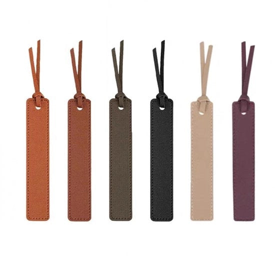 Leggenda per Libri in Leder - 6 Stuks - 13x2,5 cm - PU-leer - Multicolore