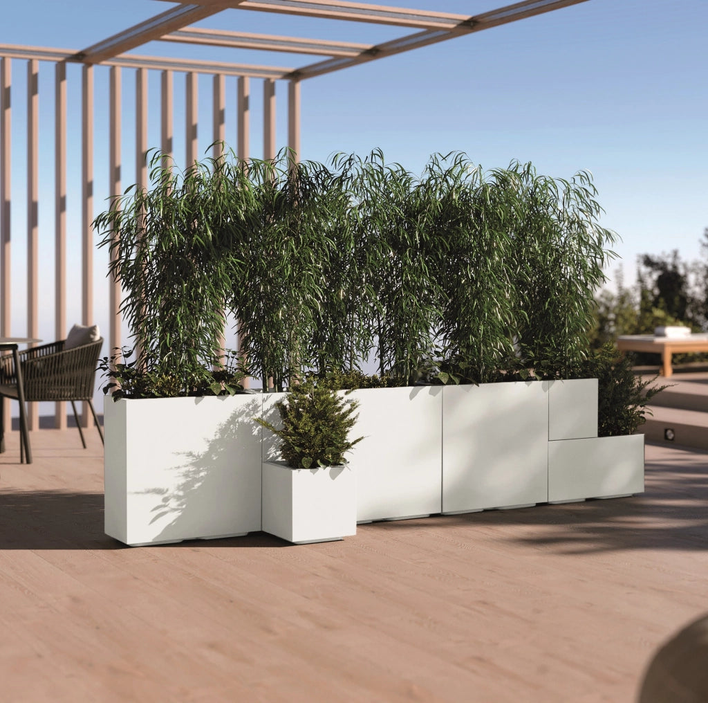 Cassetta Matheria Alta a doppia parete con rotelle 60 cm 58x29x60h Colore: Bianco