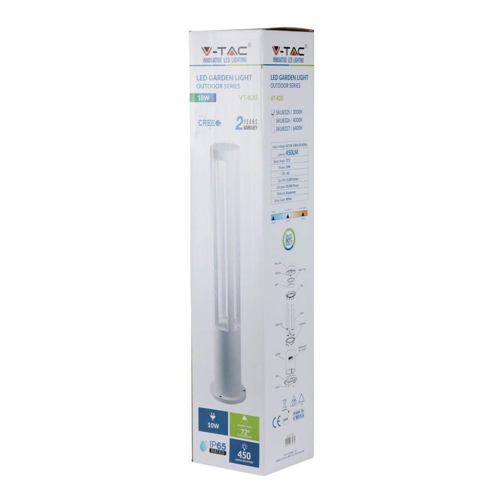 10 W LED LED LIGHT BIVE BODY BODY 80 cm Altezza 6400K