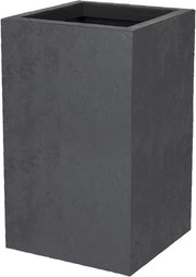 Tazza quadrata 36 L - Imitazione Cemento Decorativo - Unifacciale - Zona di Accumulo Acquatico - 295 x 295 x H 495 cm - Grigio Antracite