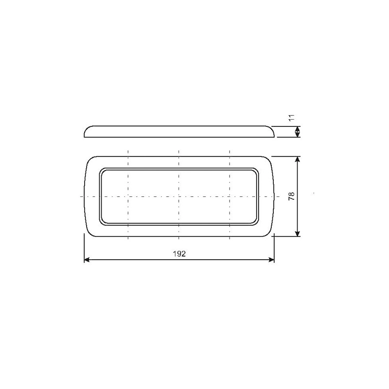 CORNICE A TRE MODULI MM.198X78