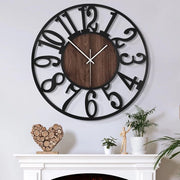 Ora Grosso con Suono di Goccia, 34 CM/14 Pollici Stile, Silenzioso, Funziona con Batterie, Moderno, Extra Grande, Orologio da Parete Retro Vintage Extra Grande per Salotto, Camera da Letto e Cucina
