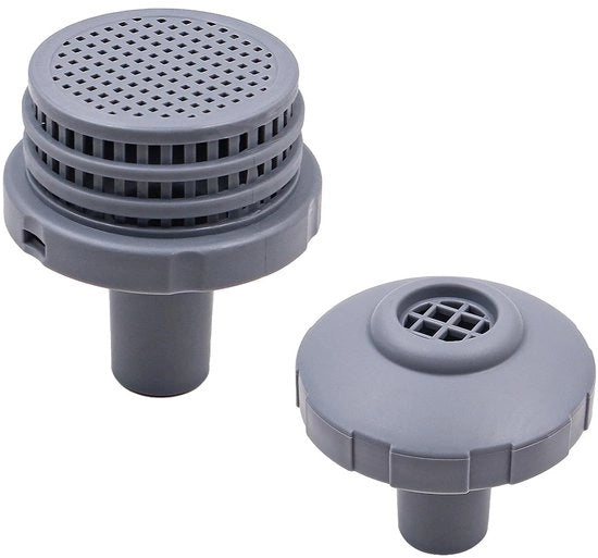 Kit di connettori a getto d'acqua per piscina - Ingresso - Filtro di scarico - Fissaggio - Fittings da 1,25 pollici - Materiale PVC - Connettore per piscina