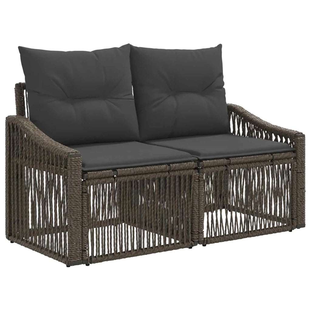 Set Divano da Giardino 7 pz Grigio polyrattan 3436013