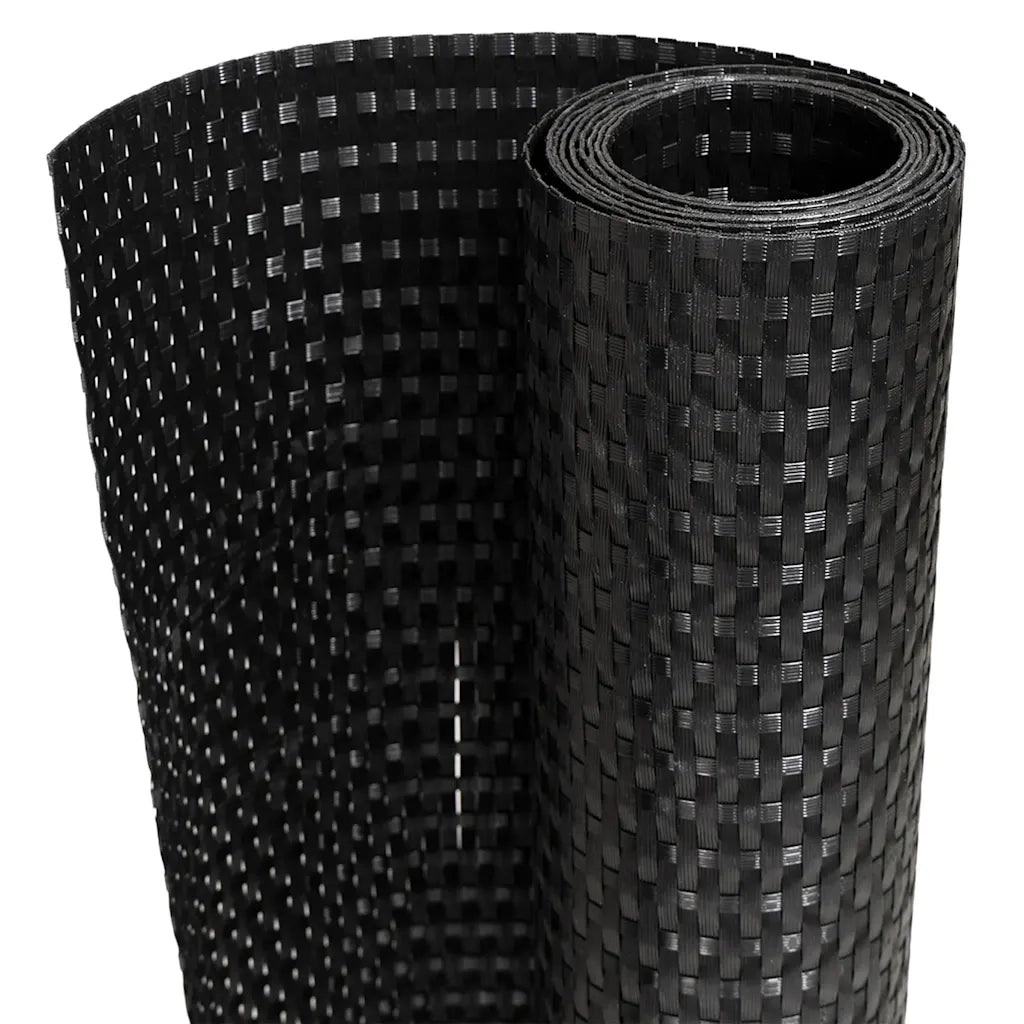 Schermo da balcone | Paravento da Balcone Nero 500x100 cm in Polyrattan