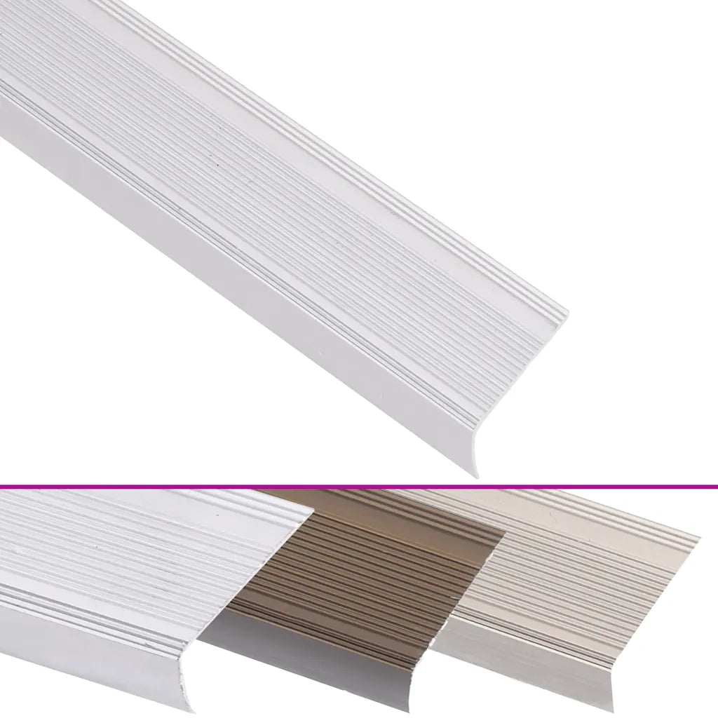 Profili a L per Gradini 5 pz in Alluminio 100 cm Argento 146755