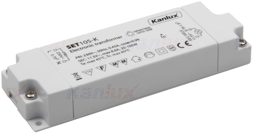 Trasformatore alimentatore alogeni 12V 105W Kanlux SET105-K