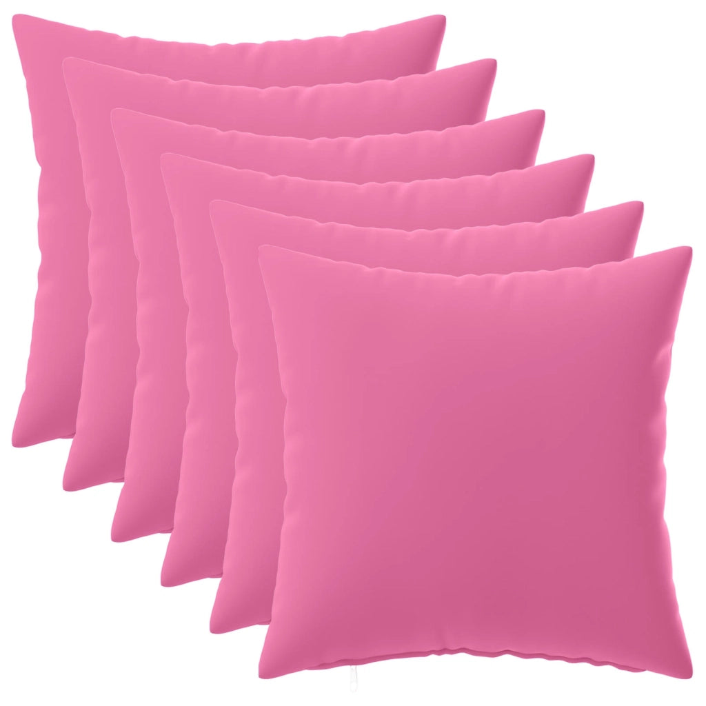 Federa 6 pcs HEERLEN Rosa 40 x 40 cm Poliestere 908585