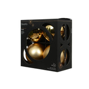 Box 4 Palline Vt luc/opa oro chiaro d10cm