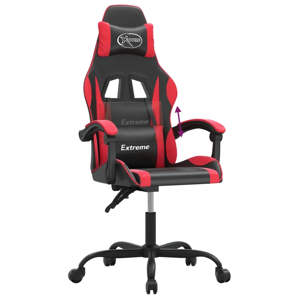 Sedia da Gaming Nera e Rossa in Similpelle 3143867