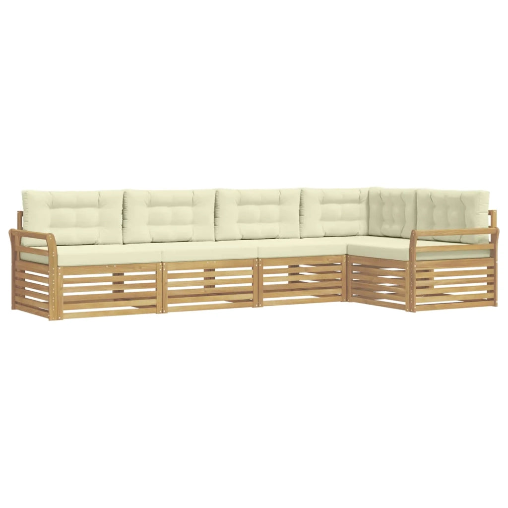 Set di divani da esterno 5 pcs Bianco e Crema 3390485