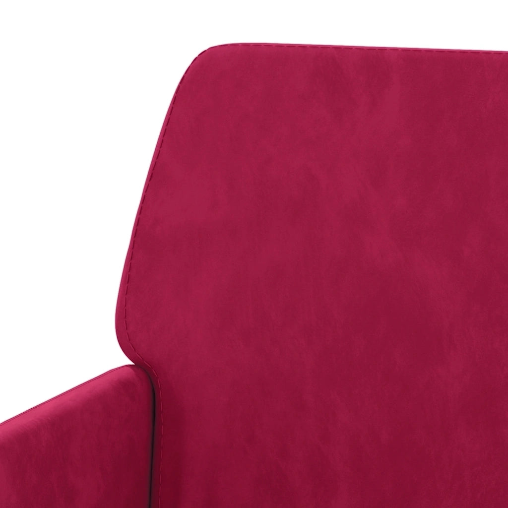 Panca-Sgabello Rosso Vino 108x79x79 cm in Velluto 559024