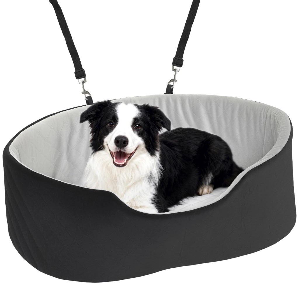 Sedia da auto per cani imbottita con cintura di sicurezza ¨C Minimal ¨C 77x43x28 cm nero
