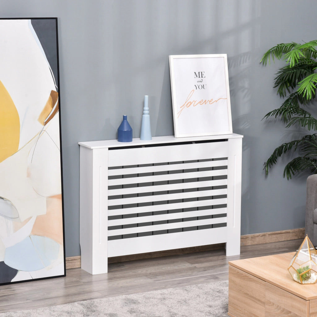 Copritermosifone in Legno Bianco ¨C Minimal ¨C 112x19x81 cm