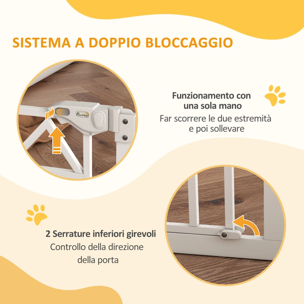 Cancelletto per Cani ¨C Minimal ¨C Bianco Acciaio 74-100x76 cm