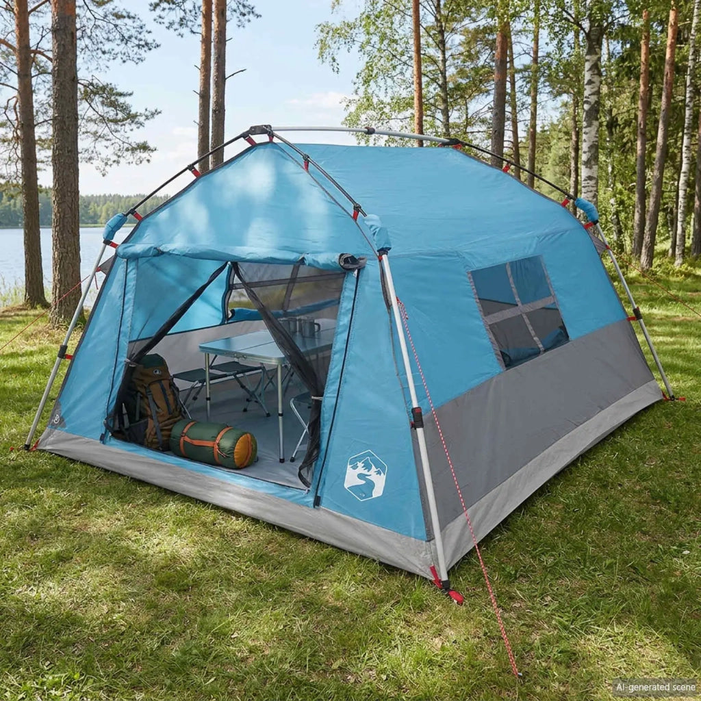 Tenda istantanea resistente all'acqua 4 persona Blu 42042271