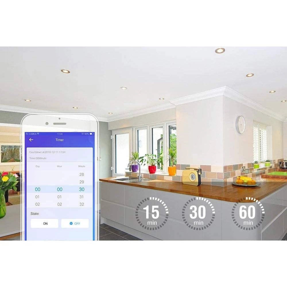 Trade Shop - Interruttore 10a Wifi Sonoff Casa Compatibile Amazon Alexa Google Home Basicr3 -