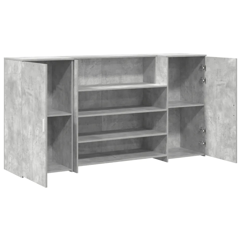 Banco Reception Grigio Cemento 200x50x103,5cm Legno Multistrato 3324181
