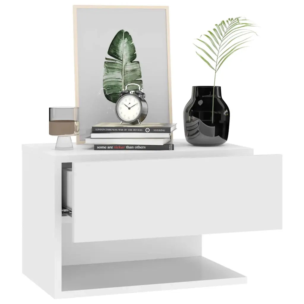 Comodino a Parete Bianco 810953