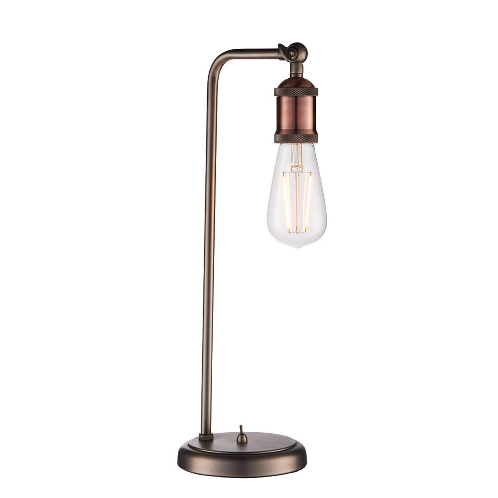 Lampada da tavolo industriale regolabile E27 Endon HAL