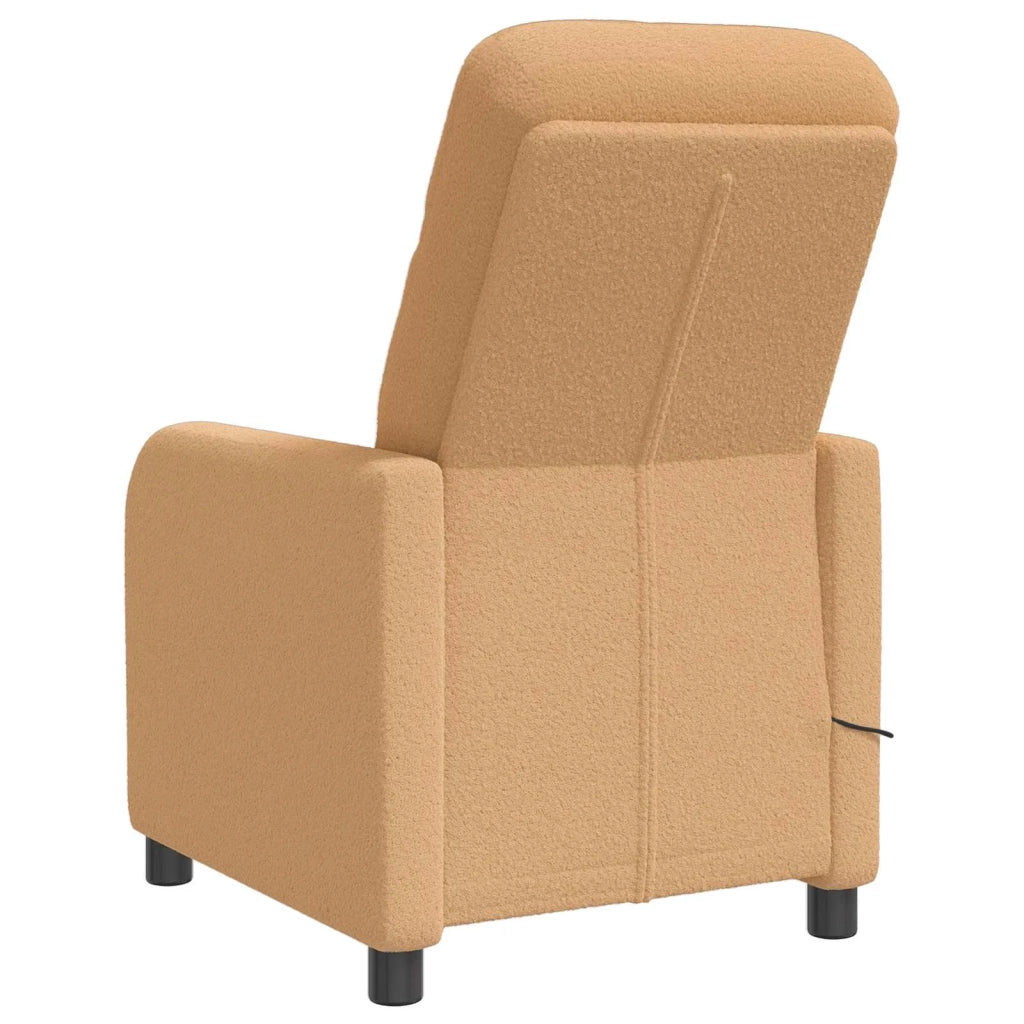 Poltrona Massaggiante Beige Bouclé 42034956