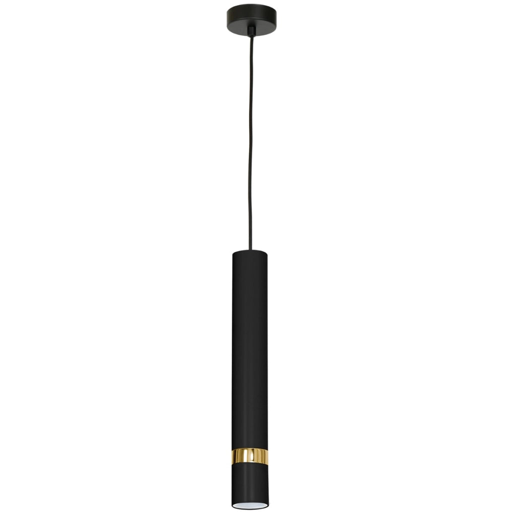 Lampada a sospensione Reno nera oro GU10 1x8W Luminex