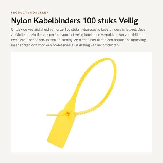Cable tie in nylon, 100 pezzi, chiusura automatica, sicuro, duraturo, resistente a temperatura e corrosione, lunghezza 330 mm.