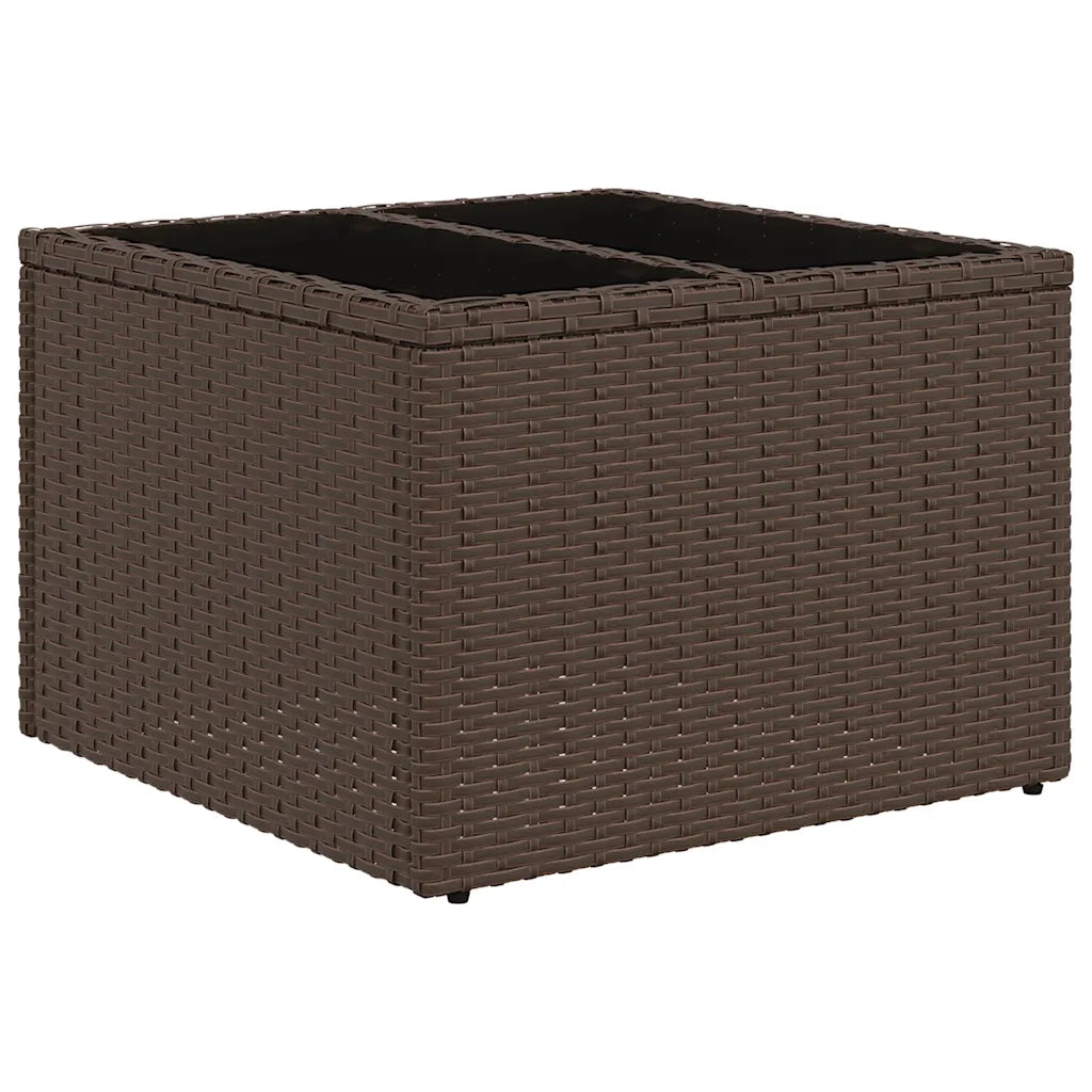 Set Divani da Giardino 8 pz con Cuscini Marrone in Polyrattan 3222342