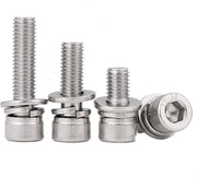 Inbusbout M6* (10-60mm) a viti con testa e stop (15 pezzi)