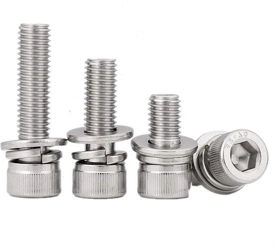 Inbusbout M6* (10-60mm) a viti con testa e stop (15 pezzi)