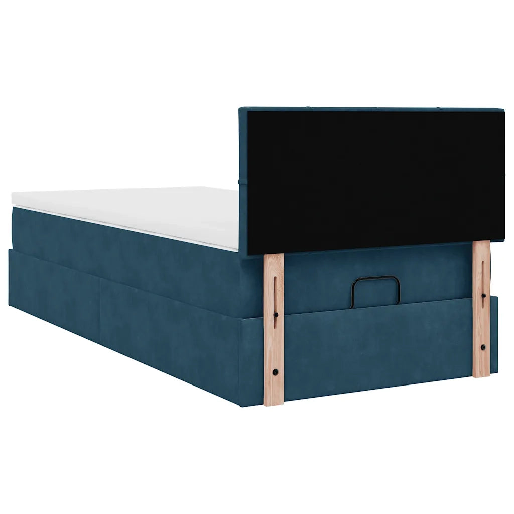 Struttura Letto Pouf con Materasso 100x200 cm Velluto 3312606
