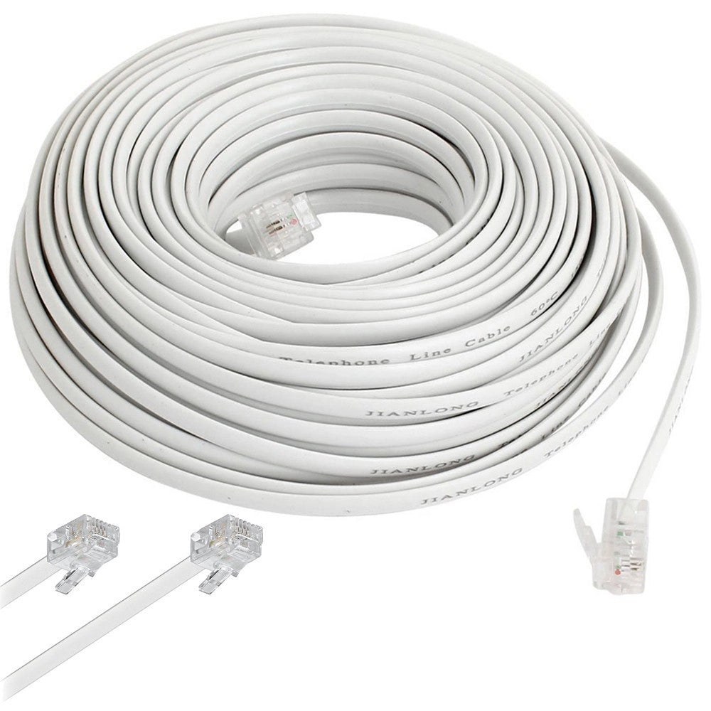 Trade Shop - Cavo Telefonico Mt 10 Metri 10 Rj11 Modulare Telefono Modem Plug Adsl -