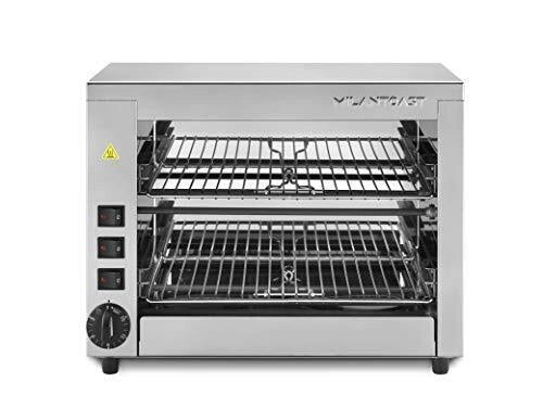 MilanToast 14051 Fornetto Professionale Doppio 6 Posti 6 Pinze Toast Sandwich 2700 W Acciaio Inossidabile