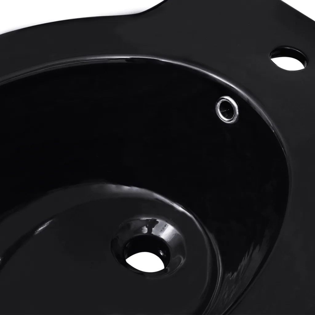 Set Toilette e Bidè in Ceramica Nero 270567
