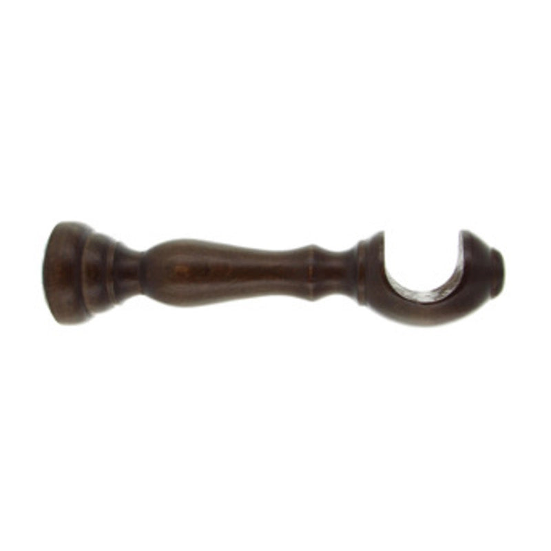 SUPPORTO LEGNO P/BASTONE NOCE SCURO 10 CM 2 PZ