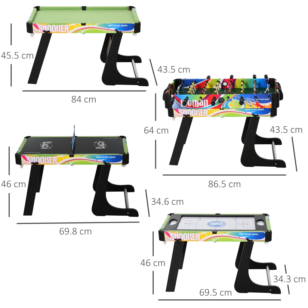 Tavolo da Gioco 4 in 1 Pieghevole ¨C Minimal ¨C MDF e Plastica