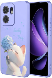 Telaio in silicone ultra-sottile - Stampa elegante - Microfibra - Protezione contro gli urti - Adatto per Oppo Reno 13 F/Oppo Reno 13F 5G/4G - Cover per smartphone
