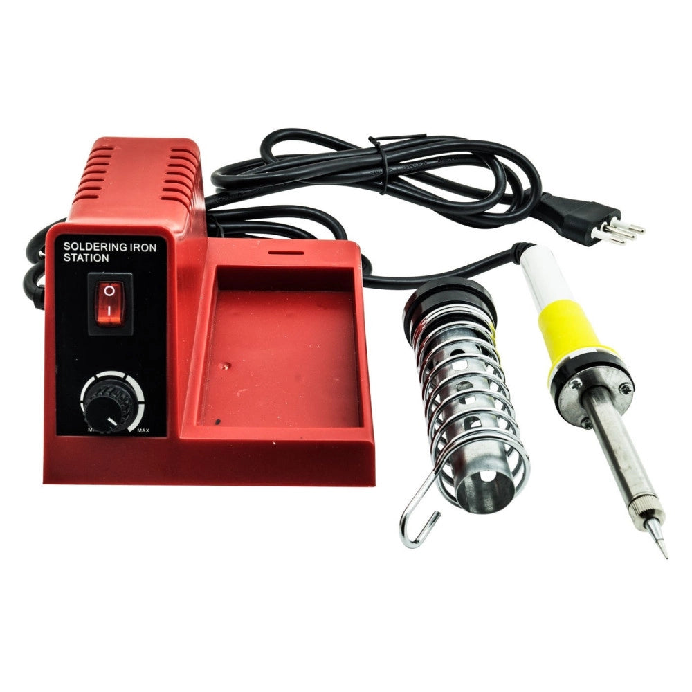 Trade Shop - Stazione Saldante Saldatura A Stagno Analogica Saldatore 40w/8w Con 3 Punte Jlt1 -