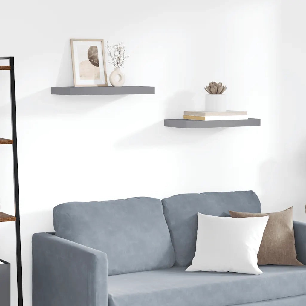 Scaffale a Parete Grigio 50x23x3,8 cm in MDF 323850