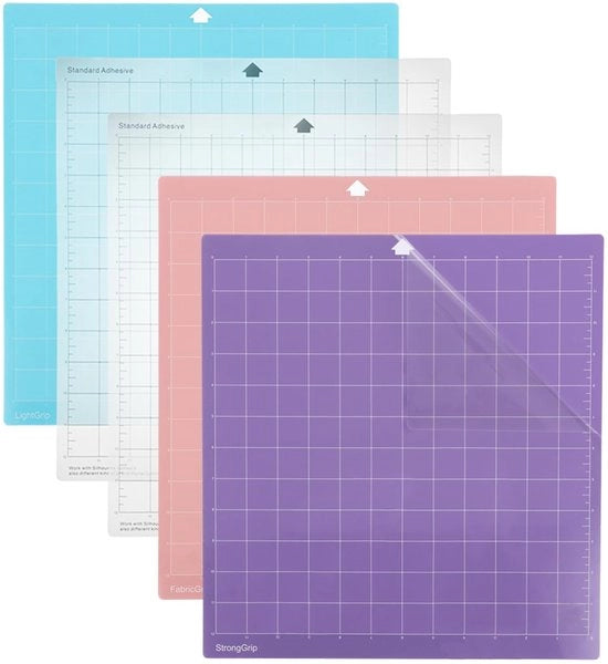 Snijmattine di Sostituzione - 12 x 12 cm - Adatte per Silhouette Cameo - 5 pezzi - Attività Artigianali e Progetti DIY