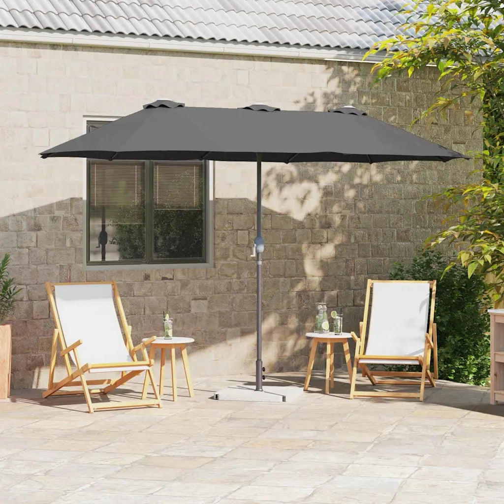 Ombrello da giardino Antracite 370 x 197 x 239 cm 42003369