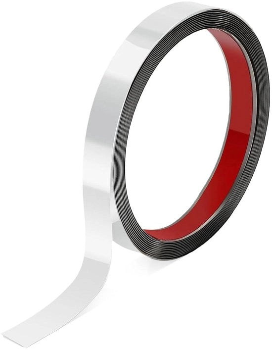 Listino decorativo in acciaio inox adesivo flessibile 5 m x 2 cm per decorazione di interni - argento