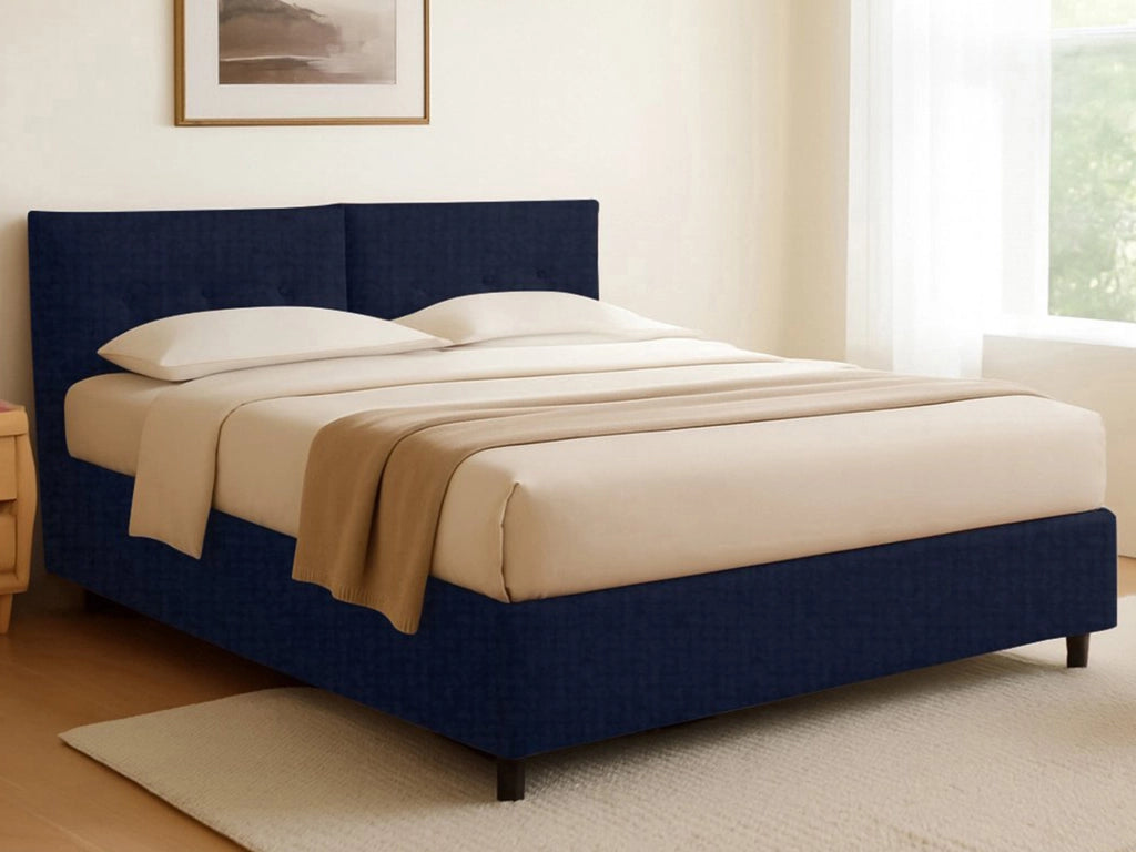 Truro, Letto Singolo Sfoderabile Made in Italy, Viola Scuro