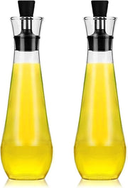 Set di 2 flaconi da 500 ml di vetro, dispenser per olio e aceto per cucina, olio di oliva, flacone, dispenser per olio di vetro con beccuccio, olio di oliva, dispenser per aceto per olio e aceto, dispenser per BBQ