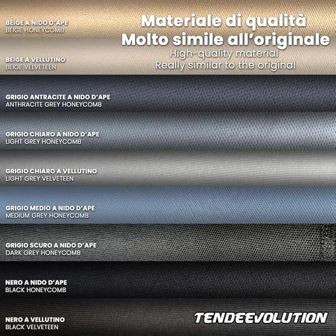 Kit Riparazione Tessuto Cielo Auto - Vellutino Grigio Chiaro Con 1 Colla a Pennello - Misura 1,50 x 2 m - Adatto anche per Pannelli Portiere e Pantoni