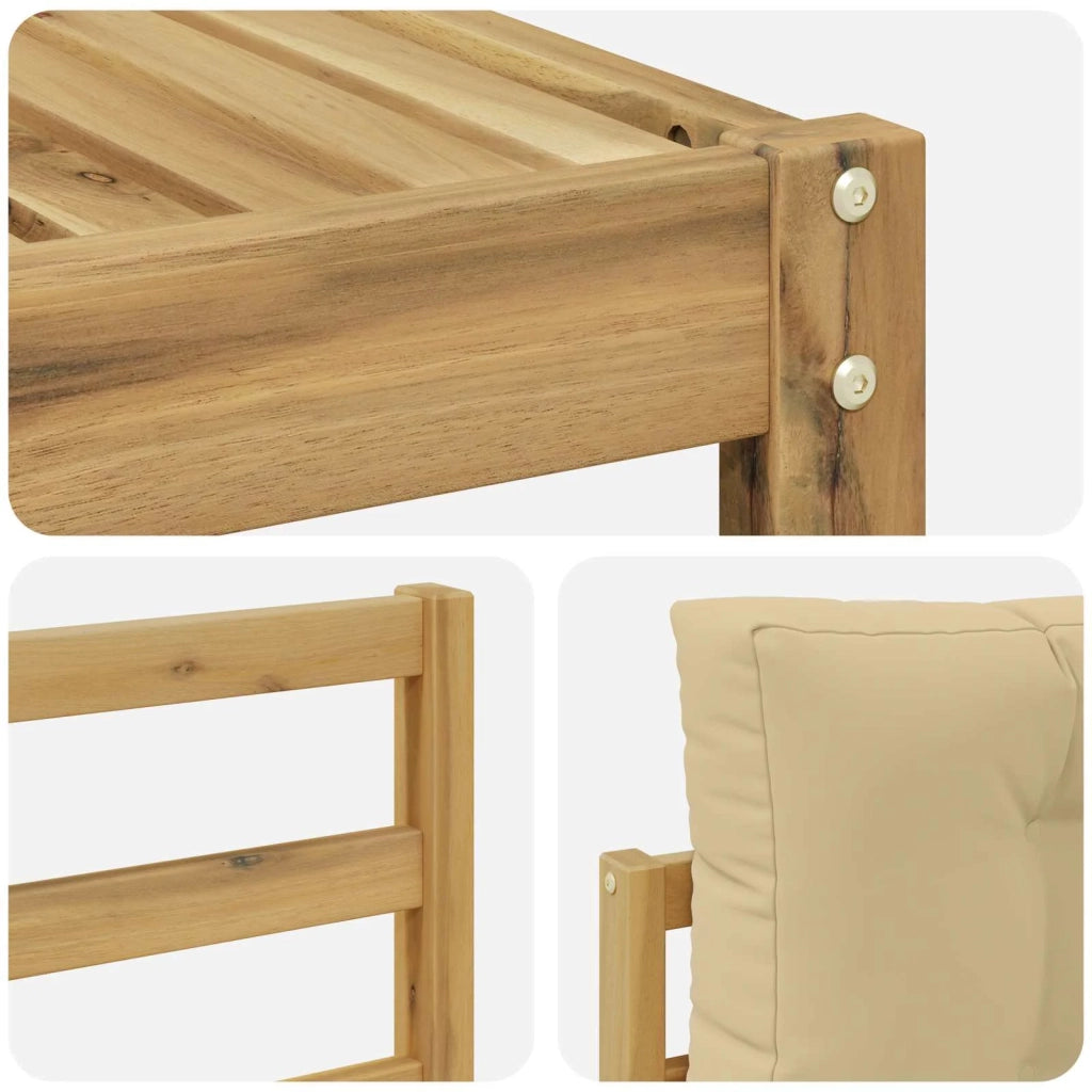 Set di divani da esterno con cuscino 10 pcs Bianco e Beige 3387057