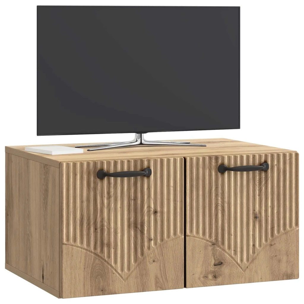 Mobile Porta TV da Muro-Credenza per TV sospesa Rovere Artigianale 59,5 x 41 x 30 cm 689125