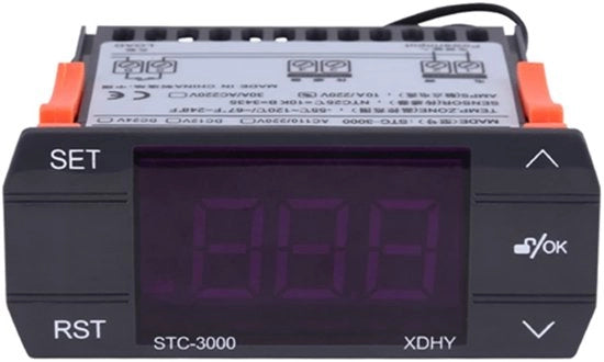 Regolatore di temperatura digitale - STC-3000 - Per una temperatura stabile - Nero - Modulo di temperatura - Adatto per animali e piante